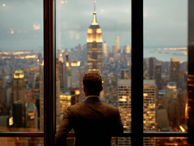 Person thinking about a career change at dawn