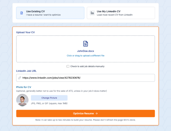 Customize Your Current CV